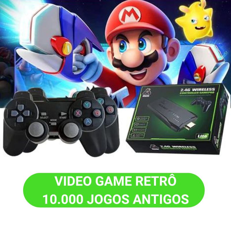 Video Game Multijogos Retro 100.000 Jogos + 2 Controles Ps2 Sem